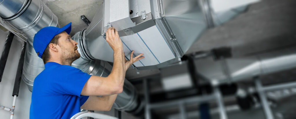 hvac technician at work